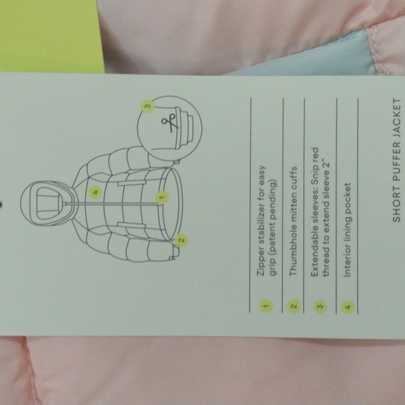 NWT Girl's Short Puffer Jacket - All in Motion - L - Picture 6 of 8